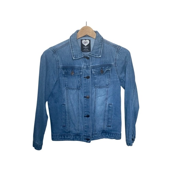 FOREVER 21 x LAZER KITTEN Got Me Pizza Classic Jean Jacket Girls Size 11/12. - Picture 8 of 16